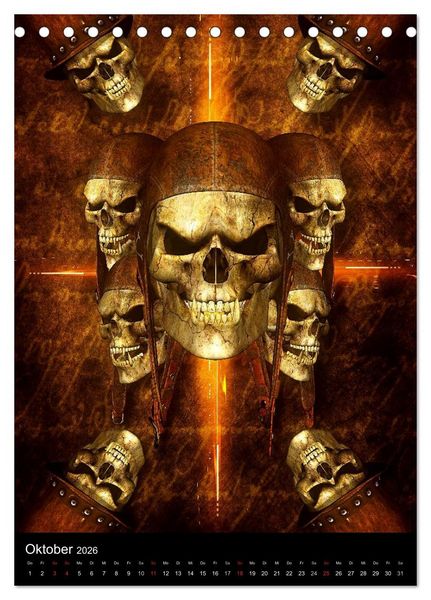 Produktbild: S.O.D. - Skulls Of Death Vol. I - Totenkopf Artworks (Tischkalender 2026 DIN A5 hoch), CALVENDO Monatskalender