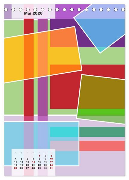 Produktbild: Geometrical ART (Tischkalender 2026 DIN A5 hoch), CALVENDO Monatskalender