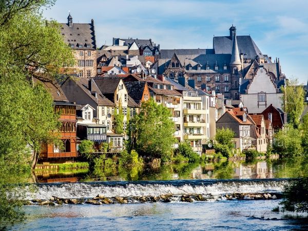 Produktbild: CALVENDO Puzzle Marburg an der Lahn, Blick vom Hirsefeldsteg | 1000 Teile Lege-Gr&ouml;&szlig;e 64x48cm Foto-Puzzle f&uuml;r gl&uuml;ckliche Stunden