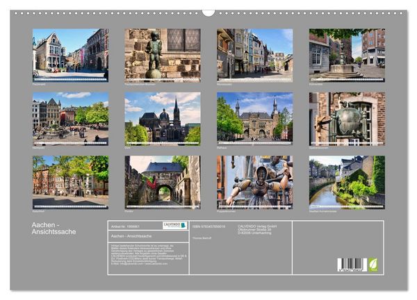 Produktbild: Aachen - Ansichtssache (Wandkalender 2026 DIN A2 quer), CALVENDO Monatskalender
