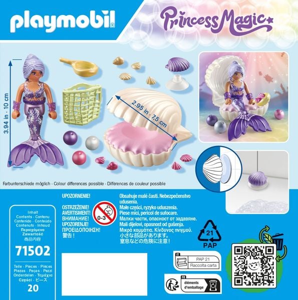 PLAYMOBIL 71502 - Princess Magic - Meerjungfrau mit Perlmuschel
