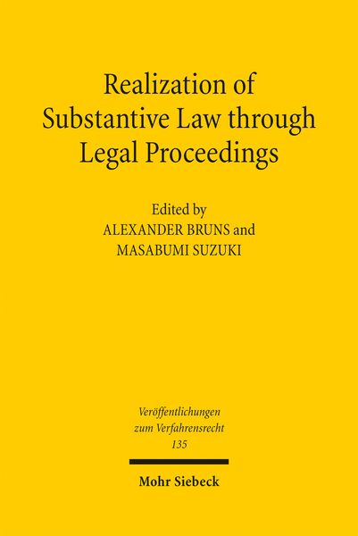 Produktbild: Realization of Substantive Law through Legal Proceedings
