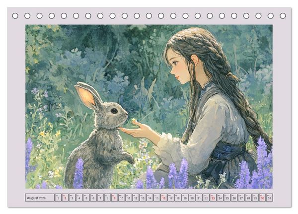 Produktbild: Traumwelten. Mangas mit magischen Begegnungen (Tischkalender 2026 DIN A5 quer), CALVENDO Monatskalender
