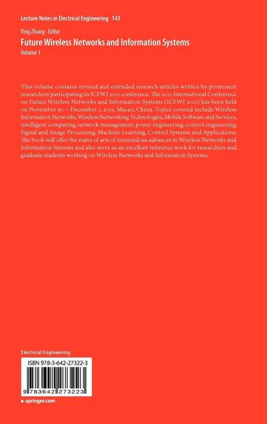 Produktbild: Future Wireless Networks and Information Systems