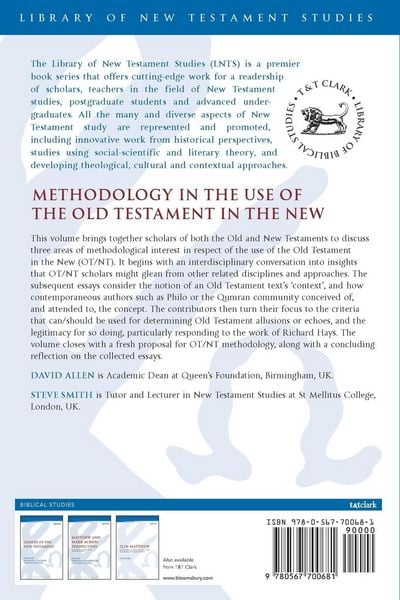 Produktbild: Methodology in the Use of the Old Testament in the New
