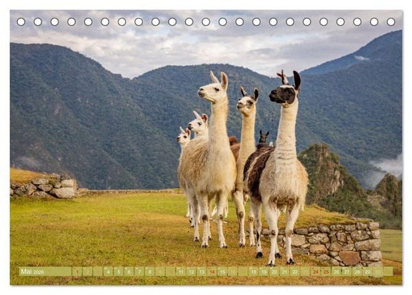 Produktbild: Peru - Bunte Vielfalt von Machu Picchu bis zur Atacama W&uuml;ste (Tischkalender 2026 DIN A5 quer), CALVENDO Monatskalender