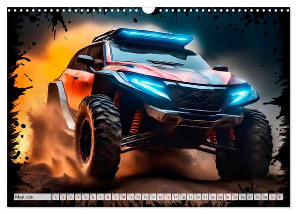 Produktbild: OFF-ROAD CARS Amazing AI-generated vehicles (Wall Calendar 2026 DIN A3 landscape), CALVENDO 12 Month Wall Calendar