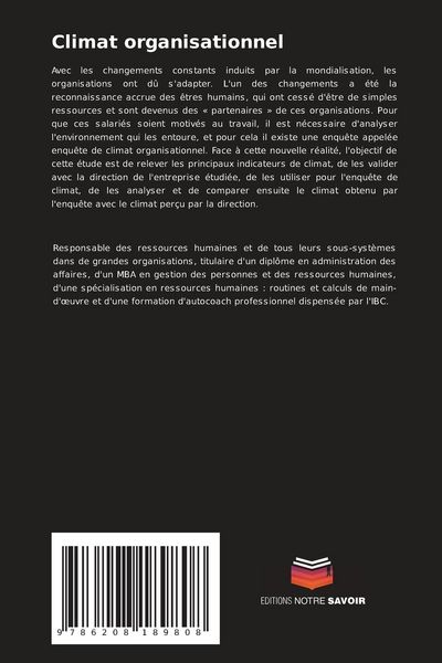 Produktbild: Climat organisationnel