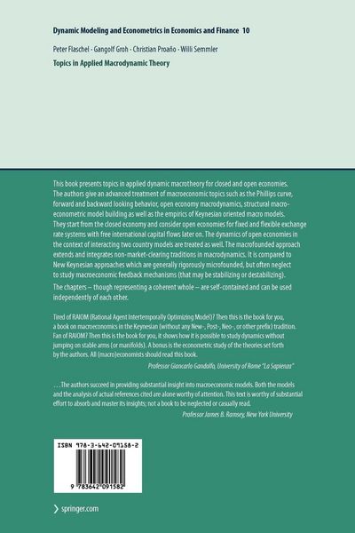 Produktbild: Topics in Applied Macrodynamic Theory