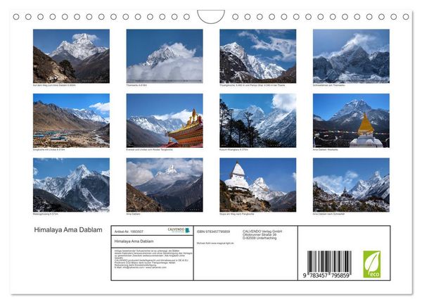 Produktbild: Himalaya Ama Dablam (Wandkalender 2026 DIN A4 quer), CALVENDO Monatskalender
