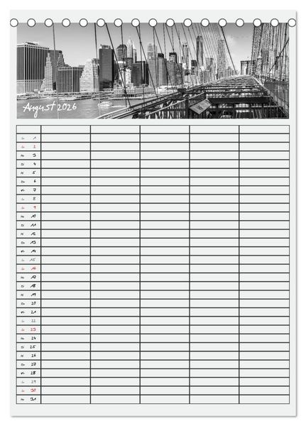 Produktbild: NEW YORK CITY Teamplaner (Tischkalender 2026 DIN A5 hoch), CALVENDO Monatskalender