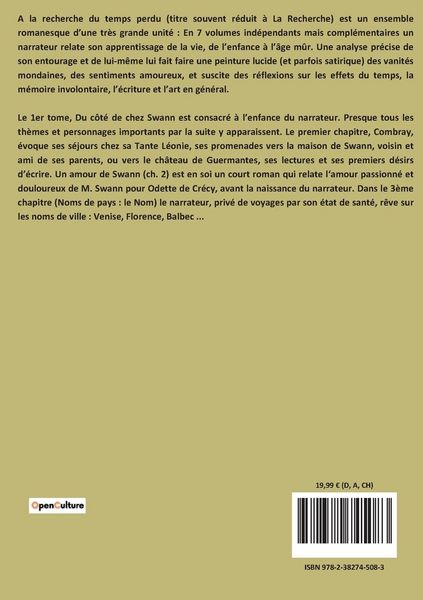 Produktbild: &Agrave; la recherche du temps perdu