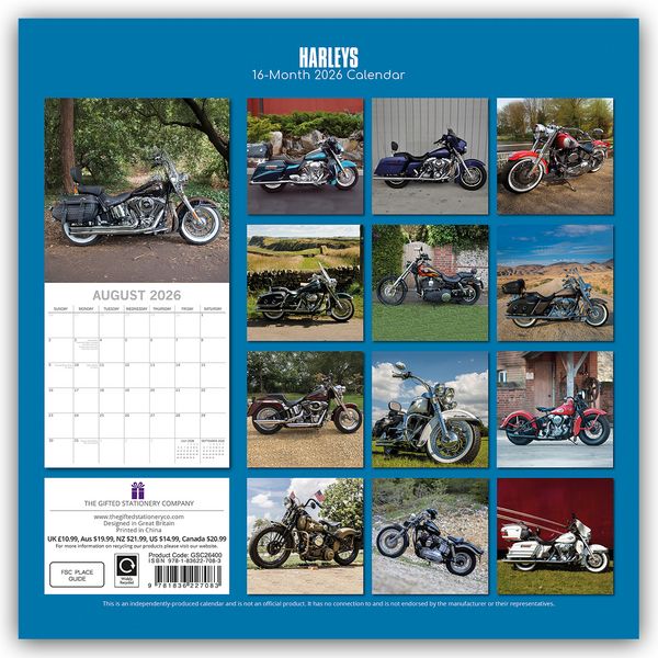 Produktbild: Harleys – Harley Davidson 2026 – 16-Monatskalender