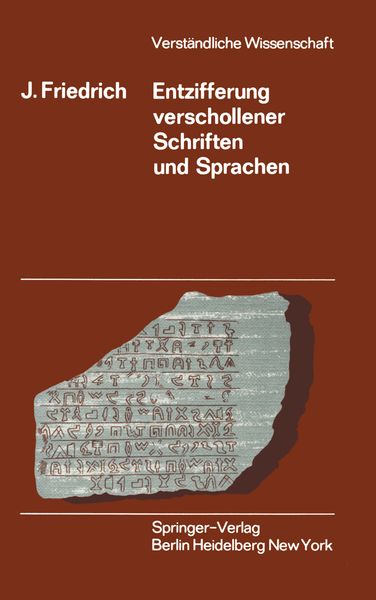 Produktbild: Entzifferung Verschollener Schriften und Sprachen