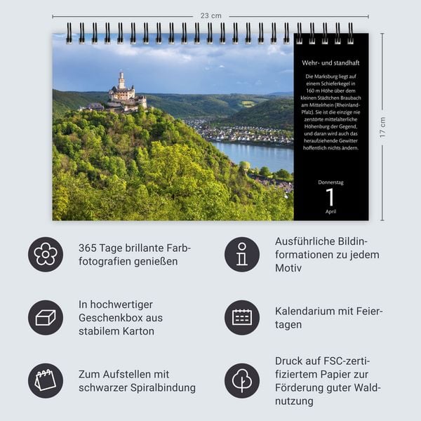 Produktbild: Eine Reise durch Deutschland Premiumkalender 2027 - 365 faszinierende Fotografien