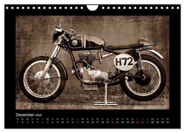 Produktbild: Motorrad Oldtimer (Wandkalender 2026 DIN A4 quer), CALVENDO Monatskalender