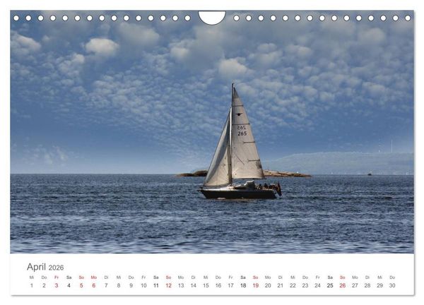 Produktbild: Segelboote in S&uuml;dschwedens Sch&auml;ren (Wandkalender 2026 DIN A4 quer), CALVENDO Monatskalender