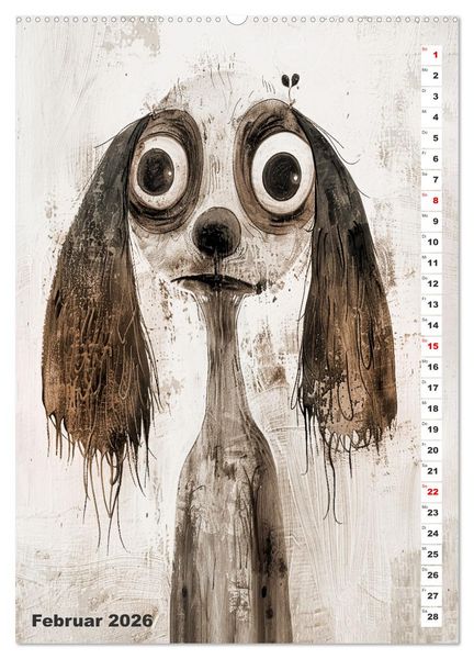 Produktbild: Hund mit Pfiff (Wandkalender 2026 DIN A2 hoch), CALVENDO Monatskalender