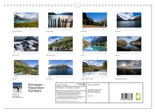 Produktbild: Norwegen - Faszination Fjordland (Wandkalender 2026 DIN A3 quer), CALVENDO Monatskalender