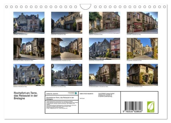 Produktbild: Rochefort-en-Terre, das Reiseziel in der Bretagne (Wandkalender 2027 DIN A4 quer), CALVENDO Monatskalender