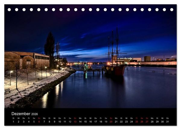 Produktbild: Bremen bei Nacht (Tischkalender 2026 DIN A5 quer), CALVENDO Monatskalender