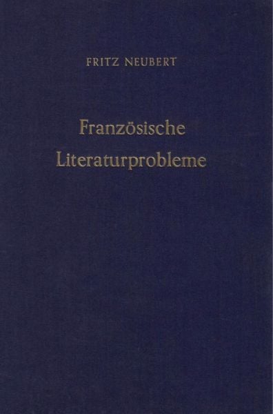 Produktbild: Franz&ouml;sische Literaturprobleme.