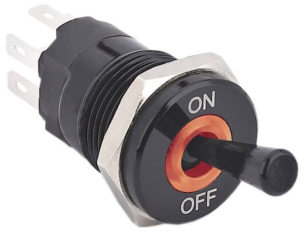 Produktbild: TRU COMPONENTS TC-14378420 Kippschalter 250 V/AC 15A 1 x Ein/Aus IP67 1St.