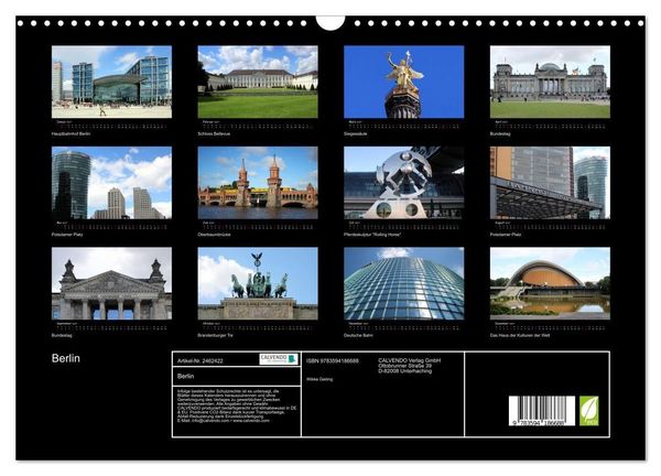 Produktbild: Berlin (Wandkalender 2027 DIN A3 quer), CALVENDO Monatskalender