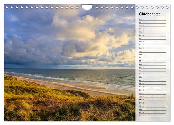 Produktbild: Sylt - Magie der Abendstunden (Wandkalender 2026 DIN A4 quer), CALVENDO Monatskalender