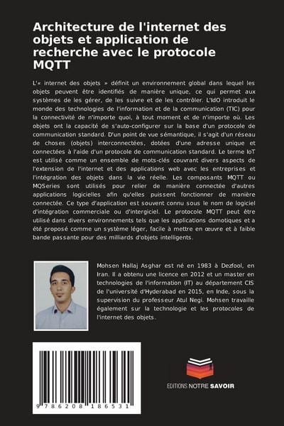 Produktbild: Architecture de l'internet des objets et application de recherche avec le protocole MQTT