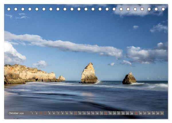 Produktbild: Die Algarve - Portugals m&auml;rchenhafte Felsenk&uuml;ste (Tischkalender 2026 DIN A5 quer), CALVENDO Monatskalender