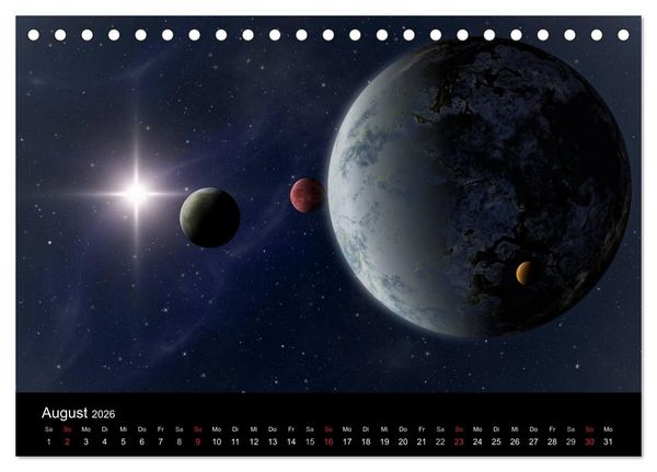 Produktbild: Ferne Welten (Tischkalender 2026 DIN A5 quer), CALVENDO Monatskalender