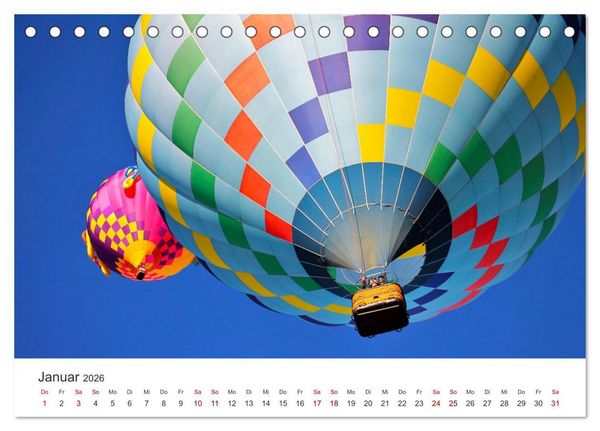 Produktbild: Kunterbunte Hei&szlig;luftballone (Tischkalender 2026 DIN A5 quer), CALVENDO Monatskalender