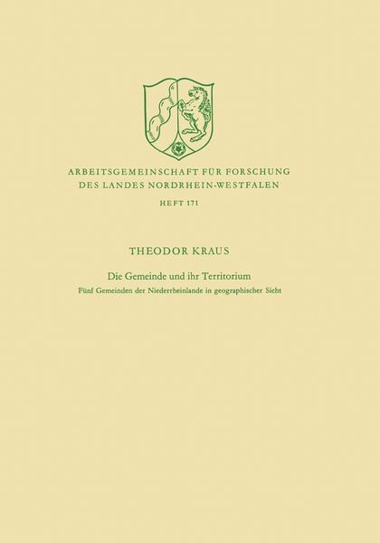 Produktbild: Die Gemeinde und ihr Territorium