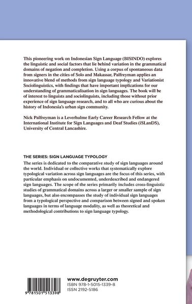 Produktbild: Variation in Indonesian Sign Language