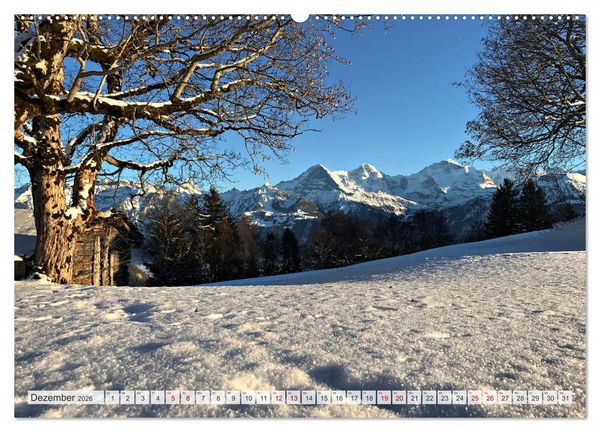 Produktbild: Bergblicke der Schweiz (hochwertiger Premium Wandkalender 2026 DIN A2 quer), Kunstdruck in Hochglanz