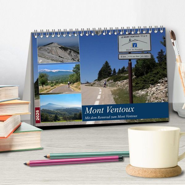 Produktbild: Mit dem Rennrad zum Mont Ventoux (Tischkalender 2026 DIN A5 quer), CALVENDO Monatskalender