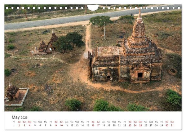 Produktbild: Bagan - Pagodas in the forest (Wall Calendar 2026 DIN A4 landscape), CALVENDO 12 Month Wall Calendar