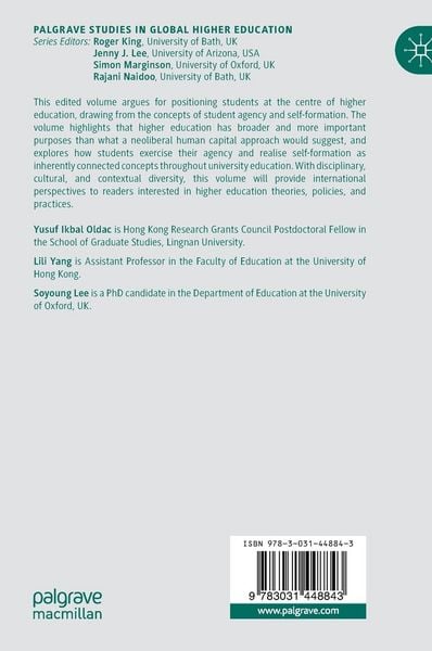 Produktbild: Student Agency and Self-Formation in Higher Education
