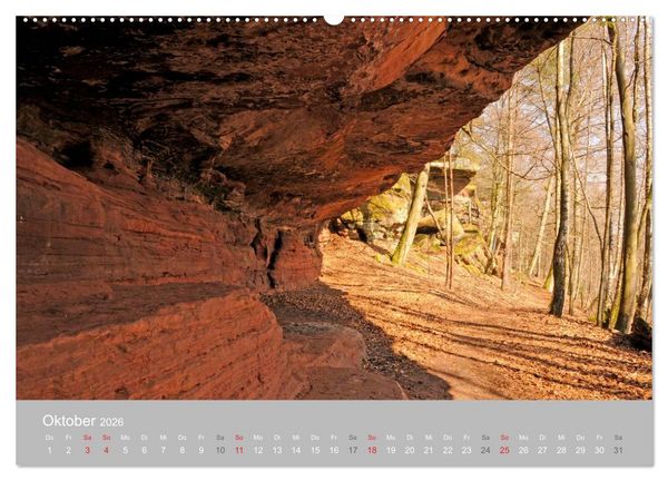 Produktbild: Felsen im Pf&auml;lzer Wald (Wandkalender 2026 DIN A2 quer), CALVENDO Monatskalender
