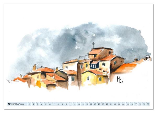 Produktbild: Isola d'Elba - Acquerelli (Wandkalender 2026 DIN A2 quer), CALVENDO Monatskalender