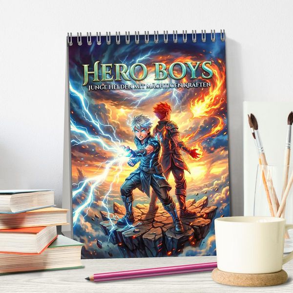 Produktbild: Hero Boys - Junge Helden mit m&auml;chtigen Kr&auml;ften (Tischkalender 2027 DIN A5 hoch), CALVENDO Monatskalender