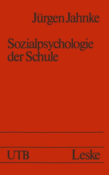 Produktbild: Sozialpsychologie der Schule