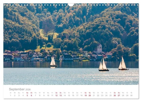 Produktbild: BODENSEE Drei L&auml;nder - ein See (Wandkalender 2026 DIN A3 quer), CALVENDO Monatskalender