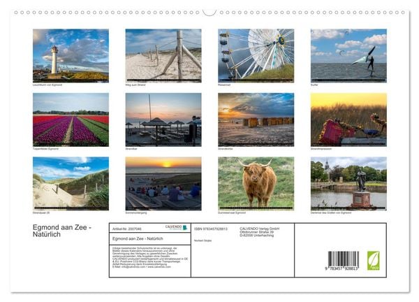 Produktbild: Egmond aan Zee - Nat&uuml;rlich (hochwertiger Premium Wandkalender 2026 DIN A2 quer), Kunstdruck in Hochglanz