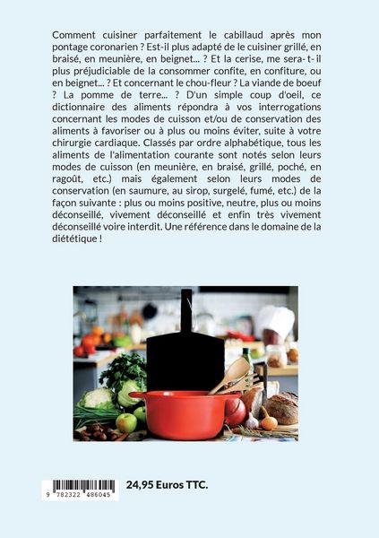 Produktbild: Dictionnaire des modes de cuisson et de conservation des aliments apr&egrave;s un pontage coronarien.