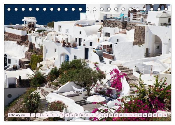 Produktbild: Santorini Island in the Light of the Aegean (Desk Calendar 2027 DIN A5 landscape), CALVENDO 12 Month DeskCalendar