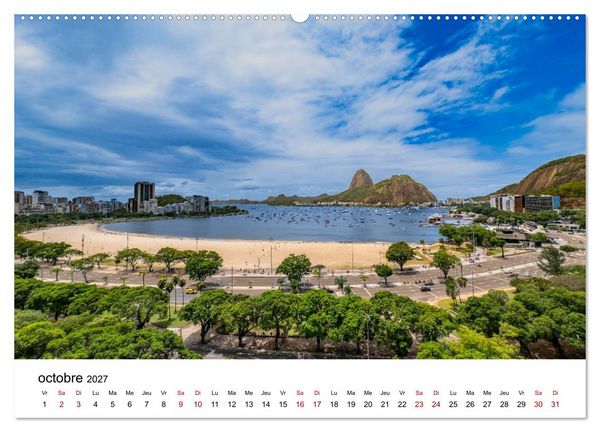 Produktbild: RIO DE JANEIRO Contrastes. Couleurs. Lumi&egrave;re. (Calendrier mural 2027 DIN A2 vertical), CALVENDO calendrier mensuel