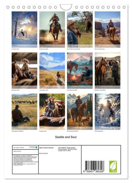 Produktbild: Saddle and Soul (Wall Calendar 2026 DIN A4 portrait), CALVENDO 12 Month Wall Calendar
