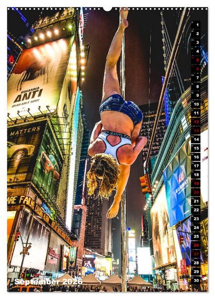Produktbild: Poledance auf New Yorks Stra&szlig;en (Wandkalender 2026 DIN A2 hoch), CALVENDO Monatskalender